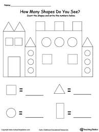 Recognize And Count The Shapes In The Castle Shapes Worksheet Kindergarten Shapes Kindergarten Shapes Worksheets