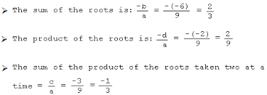 3 x 3 + 4 x 2 + 6 x − 35. The Sum And Product Of The Roots Of A Cubic Equation
