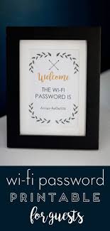 Wifi Password Printable For Guests Guest Room Wifi Wifi Password Printable Wifi Sign