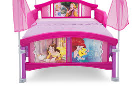 This toddler canopy bed features a sheer organza canopy and bold decals and graphics of cinderella, belle, rapunzel and ariel | makes so many uses: Delta Children Disney Princess Plastic Toddler Canopy Bed Pink Walmart Com Walmart Com