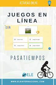 Juegos Online Para Aprender Espanol Online Games To Learn Spanish Juegos Con Voca Juegos Educativos En Linea Juegos De Vocabulario Actividades De Vocabulario