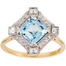 A Guide To Aquamarine London Victorian Ring Uk In 2020 Victorian Rings Aquamarine Engagement Ring Gold Diamond Wedding Band