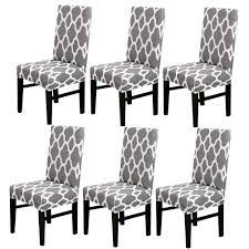 If you're short on space, consider substituting a chair with an ottoman. Mifxin Dining Chair Cover Set Of 6 Pack Stretch Elastic Chair Slipcovers Universal Armless Short Chair Protector Covers For Dining Room Wedding Banquet Party Hotel Decoration Grey White Buy Online In Aruba At