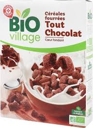Cereales Fourrees Tout Chocolat Bio Bio Village 375 G