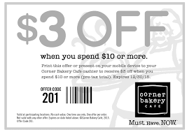 Pinned November 7th 3 Off 10 At Corner Bakery Cafe Coupon Via The Coupons App