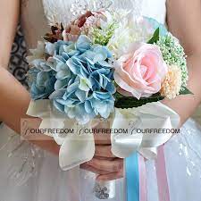 The quality of silk wedding bouquets seems to be getting better and better. Wf053 New Boho Beach Wedding Flowers Bouquet Bridesmaid Wedding Party Silk Flowers Hot Sale Summer Cheap Decorations From Ourfreedom 35 01 Dhgate Com