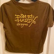 brand new Ed Hardy baby tee!!!!! -size L but runs... - Depop
