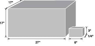 I believe these are 38x6x6. Sizes For Parcels Postal Explorer