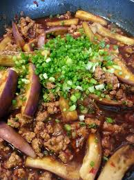 Spicy Eggplant With Minced Pork Delishar Singapore Cooking Recipe And Food Blog Recipe Eggplant Recipes Food Spicy Eggplant