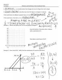 Answer keys for dilations 8. Geometry 7 6 Notes Dilations And Similarity In The Coordinate Plane A