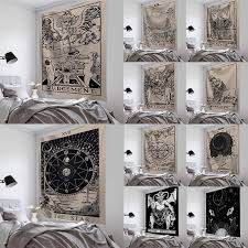 Tapestries had been traditionally produced by european weavers dating back to medieval, renaissance and craft and art periods. Tarot Card Tapestry Psychedelic Celestial Medieval Wall Hanging For Home Decor Printed Beach Mat Buy At A Low Prices On Joom E Commerce Platform