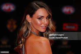 Dani Shreeve, partner of Jack Gunston of Hawthorn arrives ahead of... News  Photo