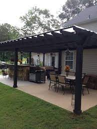 Backyard Porch Ideas On A Budget Patio Makeover Outdoor Spaces Best Of I Like This Open Layout Like The Pergola Over T Budget Patio Patio Makeover Patio Design