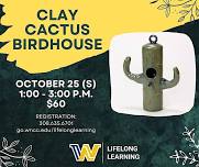 Clay Cactus Bird House