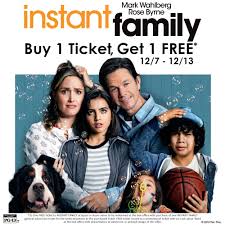 Check out the official trailer for #instantfamily, starring mark wahlberg and rose byrne, in theatres november 16th.to get tickets. Instant Family On Twitter Take Your Friends And Family To See Instantfamily With This Buy One Get One Free Offer
