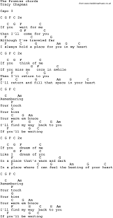 The ultimate list of easy guitar songs for the beginner. Song Lyrics With Guitar Chords For The Promise Tracy Chapman Tracy Chapman Guitar Chords For Songs Lyrics And Chords
