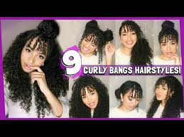 Vibrant green, purple and blue color. 9 Curly Hairstyles For Curly Bangs Fringes Naturally Hair By Lana Summer Youtube
