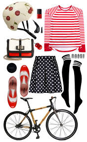 What Is Black And White And Red All Over Black And White And Red All Over Bike Riding Outfit Bicycle Chic Bike Style