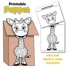 Various species of giraffe have slightly different patterns and colors, so don't forget to check out design templates, stock videos, photos & audio, and much more. Giraffe Craft Activity Printablepaper Bag Puppet Template Tpt