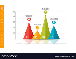 textured infographic bar chart template with 4