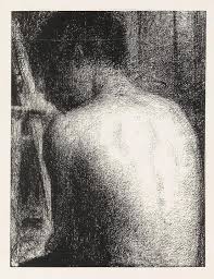 GEORGES SEURAT Torse d'homme, vu de dos.