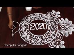 New Year 2020 Special Rangoli Designs Dheepiika Rangolis Youtube Rangoli Designs Special Rangoli Free Hand Rangoli