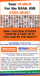 And mufg bank, ltd., with permission; Bank Edge Academy For Banking And Finance Your Search For The Bank Job Ends Here Walk In Interview Ad Advert Gallery