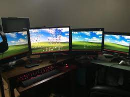 Therefore, we have decided to review 15 of the best dual monitor computer desks that are spacious. My 4 Monitor Setup Battlestations