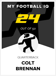 41 year old trump supporter wake forest fan,retired bond trader /investments. Colt Brennan S Wonderlic Test Score Football Iq Score