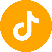 Orange tiktok 3 icon - Free orange social icons