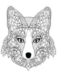 Hard Wolf Coloring Pages Fox Coloring Page Animal Coloring Pages Mandala Coloring Pages