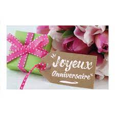 Carte message avec enveloppe "JOYEUX ANNIVERSAIRE"