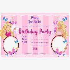 Your kad kahwin and stationery are an important part of your wedding day. Barbie Birthday Invitation Card Barbie Birthday Invitations Birthday Invitation Card Template Barbie Invitations