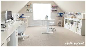 Ooh, i'd be afraid of a purple wall, but then, that's what makes your room so uniquely you 🙂 and you're right, it really doesn't matter what. My Craft Room Tour Pigskins Pigtails