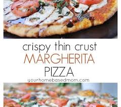 Crispy Thin Crust Margherita Pizza Full Recipe Here Easy Pizza Recipe H1 Easy Pizza Recipe Pizza Recipes Easy Homemade Pizza Recipe Easy Crispy Thin Crust