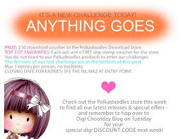 And not just one but an extra one for the thank you for the adorable image! Polkadoodles Ltd Friday Catch Up Milled