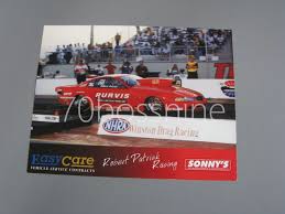 ROBERT PATRICK PURVIS FORD PRO STOCK MUSTANG 8.5X11 NHRA DRAG RACING HANDOUT