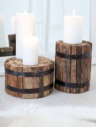 Wooden Candle Blocks These Rustic Wooden Candle Holders Are Like Old Barrel Miniatures They Would Be Perfe Candle Holders Wood Candle Holders Wooden Candles