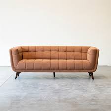 Orange mid century modern sofa. Mid Century Modern Allen Orange Sofa 84 Ash0497