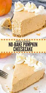 No Bake Pumpkin Cheesecake Recipe Pumpkin Cheesecake Recipes Desserts No Bake Pumpkin Cheesecake