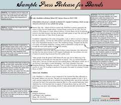 The Anatomy Of A Press Release For Bands Press Release Release Press Kit