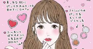 イラストで うさぎ顔メイク ねこ顔メイク いぬ顔メイク を紹介 うさぎメイク 猫目メイク メイク イラスト