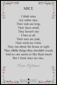 Mice Kids Poems Poetry For Kids Small Poems