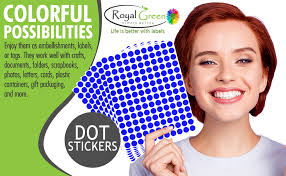 Circle Stickers Dots Royal Green Color Coding Labels Dot Stickers In Black  19mm White Circle Stickers