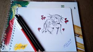 I know we say i love you a lot. Lead Pencil Love Drawing Syed Art Syed Art Drawings Illustration Fantasy Mythology Fantasy Men Women Couples Artpal