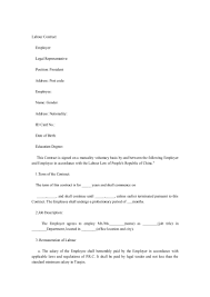 The employment pass (ep) is a work permit that enables an expatriate to take up employment with an organisation in malaysia. Contract Of Labour Sample