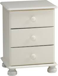 Our expansive bedside table collection provides the perfect bedroom. White Bedside Drawers 3 Drawer Steens Richmond