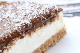 La torta biscotti e cioccolato al cocco è un dolce freddo e goloso, pronto in pochi minuti. Ricetta Della Cheesecake Cocco E Nutella La Torta Fredda Senza Cottura