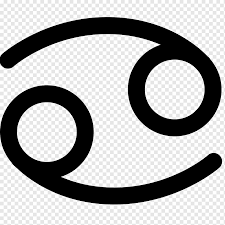 The symbol for cancer represents crab's claws, that don't easily let go of things that take a grip on. Cancer Zodiac Computer Icons Symbol Sign Symbol Text Libra Astrological Sign Png Pngwing