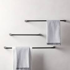 Pyra Matte Black Towel Bars Cb2 Black Towels Towel Bar Brushed Nickel Towel Bar